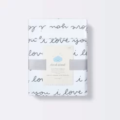 Fitted Crib Sheet I Love You - Cloud Island™ White/Gray -Cloud Island™ GUEST 0516f64c ca94 498c 9626 c025445bd9b7