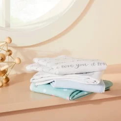 Flannel Baby Blankets I Love You To The Moon And Back - 4pk - Cloud Island™