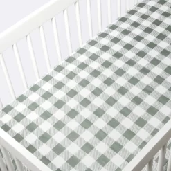 Fitted Crib Sheet - Cloud Island™ Green Gingham 8 Fitted Crib Sheet - Cloud Island™ Green Gingham -Cloud Island™ GUEST 0931a35c a389 4475 8620 e01fbb8e7844