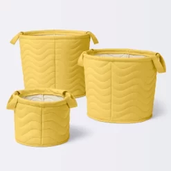 Quilted Fabric Medium Round Storage Basket - Yellow - Cloud Island™ -Cloud Island™ GUEST 0b733d0a 2113 4887 b178 9085c321a75c