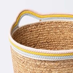 Natural Woven Round Storage Bin With Coiled Rope Handle - Cloud Island™ L -Cloud Island™ GUEST 0bf362dc c586 4e8b ad8a db20156f1691