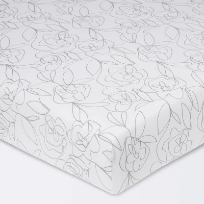 Fitted Crib Sheet - Cloud Island™ Line Floral 7 Fitted Crib Sheet - Cloud Island™ Line Floral - Image 5