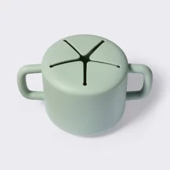 Silicone Snack Cup With Lid - Green - Cloud Island™ -Cloud Island™ GUEST 154a4342 cd50 47be 93d1 55d56c20b87c