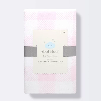 Polyester Rayon Jersey Fitted Crib Sheet - Cloud Island™ Pink Gingham 6 Polyester Rayon Jersey Fitted Crib Sheet - Cloud Island™ Pink Gingham - Image 4