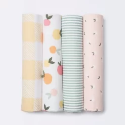 Flannel Baby Blankets Citrus - Cloud Island™ 4pk -Cloud Island™ GUEST 266f5ff7 1456 42f1 89ae 0d0bc64a3bc0