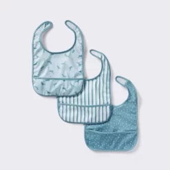 Water-Resistant Bibs - 3pk - Whales/Stripes/Dots - Cloud Island™ -Cloud Island™ GUEST 273624c9 fb73 4ac5 8789 e2845280c0c2