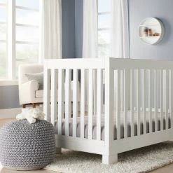 Polyester Rayon Fitted Crib Sheet - Solid Gray - Cloud Island™