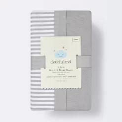 Fitted Mini Crib Sheet - Cloud Island™ - Stripe/Gray - 2pk 5 Fitted Mini Crib Sheet - Cloud Island™ - Stripe/Gray - 2pk -Cloud Island™ GUEST 2a164311 6e82 4567 8d13 1cffc5bac045
