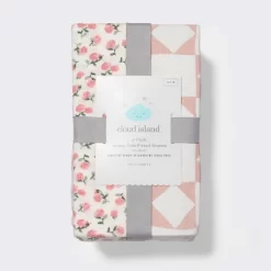 Fitted Jersey Crib Sheet - Ditsy Rose - 2pk - Cloud Island™ -Cloud Island™ GUEST 2e691647 7c64 4504 a427 1ce9fb76376c