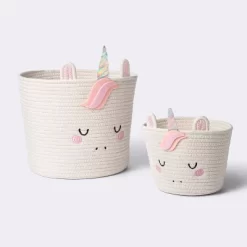 Coiled Rope Forest Animal Small Round Storage Basket - Unicorn - Cloud Island™ -Cloud Island™ GUEST 3194f202 a8f6 4b11 ba71 c925a6018518