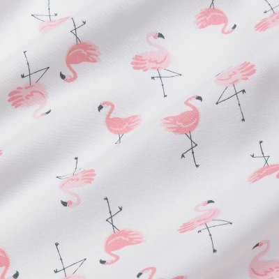 Crib Fitted Sheet Flamingos - Cloud Island™ - Pink/White 4 Crib Fitted Sheet Flamingos - Cloud Island™ - Pink/White - Image 2