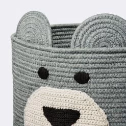 Decorative Basket - Cloud Island™ XL Coiled Bear Face Gray -Cloud Island™ GUEST 34f11f87 065a 48fa 83a5 49035bcb6e7e