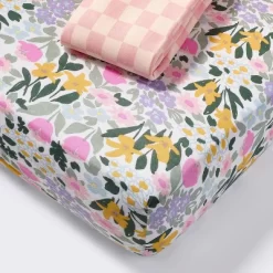 Fitted Jersey Crib Sheet - Painterly Floral - 2pk - Cloud Island™ -Cloud Island™ GUEST 35cad0bb 9e95 4668 96b7 9c68a2967746