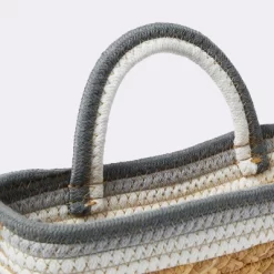Wall Hanging Natural Woven Basket With Coiled Rope Handle - Gray - Cloud Island™ -Cloud Island™ GUEST 360c2c0b a656 4c6f 913b 0ad411d3337b