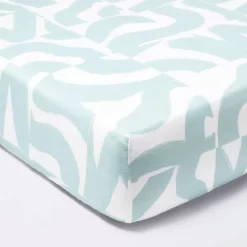 Fitted Crib Sheet Tile Print - White/Seafoam - Cloud Island™ -Cloud Island™ GUEST 372faedb d7ea 47b0 b77c 3a53384b58fd
