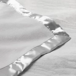 Solid Satin Edge Plush Blanket - Cloud Island™ Gray -Cloud Island™ GUEST 39841e9b 109a 4a35 aaaf a037eb5f3bb9