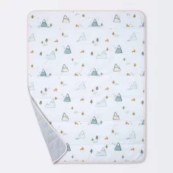 Jersey Knit Reversible Baby Blanket Adventures - Cloud Island™ White/Gray/Pink -Cloud Island™ GUEST 3a2c1add 28ec 41aa 9a2c 827c057003ed