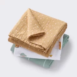 Muslin Swaddle Baby Blanket - Safari Dashes - 3pk - Cloud Island™ -Cloud Island™ GUEST 3e56a8f2 186c 4ca3 8bd6 c95fde9fbea8