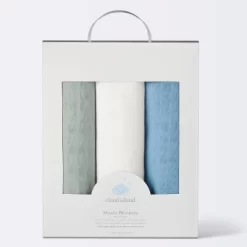 Muslin Swaddle Baby Blanket - Blue Neutrals - 3pk - Cloud Island™ -Cloud Island™ GUEST 42c58f7d 0c11 439b 93b4 04739621ee7d