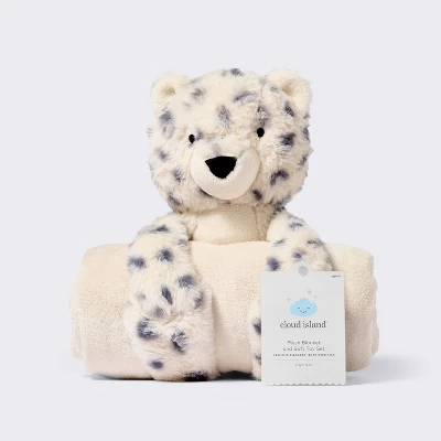 Plush Blanket With Soft Toy - Cream Leopard - Cloud Island™ 5 Plush Blanket With Soft Toy - Cream Leopard - Cloud Island™ - Image 3