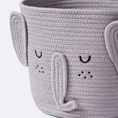 Coiled Rope Forest Animal Medium Round Storage Basket - Elephant - Cloud Island™ 4 Coiled Rope Forest Animal Medium Round Storage Basket - Elephant - Cloud Island™ - Image 2