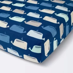 Fitted Crib Sheet Whales - Cloud Island™ Navy -Cloud Island™ GUEST 5293b3b0 c866 4b1e a08d 7dd9289a3489