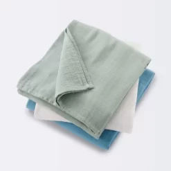 Muslin Swaddle Baby Blanket - Blue Neutrals - 3pk - Cloud Island™ -Cloud Island™ GUEST 55463c61 627d 4347 a65b 0aed92004115