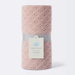 Seed Stitch Pointelle Baby Blanket - Dark Pink - Cloud Island™ 8 Seed Stitch Pointelle Baby Blanket - Dark Pink - Cloud Island™ -Cloud Island™ GUEST 56b500c1 747c 4882 b9cb 284ced4b3088