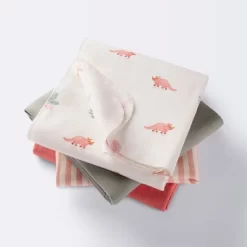 Flannel Baby Blanket - Coral Dinosaurs - 4pk - Cloud Island™ -Cloud Island™ GUEST 577ac30d 2cac 4991 a88c 966439ec940d