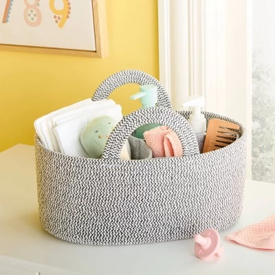 Coiled Rope Diaper Caddy With Dividers - Cloud Island™ 3 Coiled Rope Diaper Caddy With Dividers - Cloud Island™