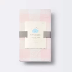 Polyester Rayon Fitted Crib Sheet - Pink Gingham - Cloud Island™ -Cloud Island™ GUEST 5fa8b934 f738 47e6 abf2 46aade40b7d0