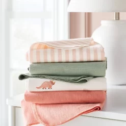 Flannel Baby Blanket - Coral Dinosaurs - 4pk - Cloud Island™