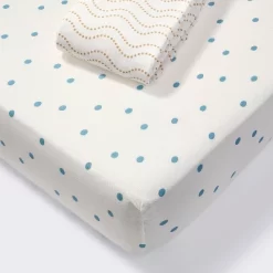 Fitted Jersey Crib Sheet - Dots & Squiggles - 2pk - Cloud Island™ -Cloud Island™ GUEST 6c6f9f09 85d4 48f2 8220 68b094ebe349
