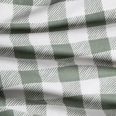 Fitted Crib Sheet - Cloud Island™ Green Gingham 5 Fitted Crib Sheet - Cloud Island™ Green Gingham - Image 3