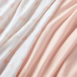 Jersey Fitted Crib Sheet - Pink Hearts And Solid Pink - 2pk - Cloud Island™ -Cloud Island™ GUEST 6e691745 fcbf 4a68 874e 96a1a2d328f5