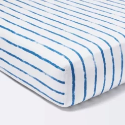 Fitted Crib Sheet Stripe - Navy/White - Cloud Island™ -Cloud Island™ GUEST 719325b4 3f11 403b 8389 521c3aecf77a