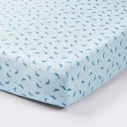 Cotton Fitted Crib Sheet - Whales - Cloud Island™ -Cloud Island™ GUEST 747fecfc 34e5 4675 9934 4f32a2c97a48
