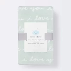 Plush Changing Pad Cover I Love You Script - Cloud Island™ Mint -Cloud Island™ GUEST 77fb3759 bcda 47f6 b7a2 c077cede8f3c