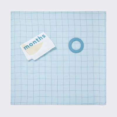 Muslin Blanket With Felt Frame - Blue - Cloud Island™ 4 Muslin Blanket With Felt Frame - Blue - Cloud Island™ - Image 2