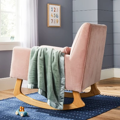 Solid Satin Edge Plush Blanket - Green - Cloud Island™ 3 Solid Satin Edge Plush Blanket - Green - Cloud Island™