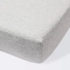 Fitted Jersey Crib Sheet Knit Heather Gray - Cloud Island™ Gray -Cloud Island™ GUEST 8657909c 02d5 4ad3 b6ea ca48b3f8057f