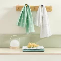 Flannel Baby Blankets Starry Slumber - Cloud Island™ Green 4pk