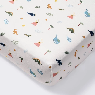 Cotton Fitted Crib Sheet - Dinos - Cloud Island™ 6 Cotton Fitted Crib Sheet - Dinos - Cloud Island™ - Image 4