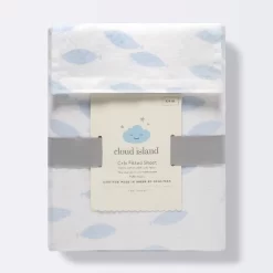 Fitted Crib Sheet - Cloud Island™ School Of Fish Light Blue And White -Cloud Island™ GUEST 8ee2fa9f 2a2d 4333 aa80 d1153806e2b7