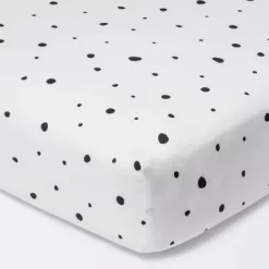 Fitted Crib Sheet Scatter Dot - Cloud Island™ - Black/Cream -Cloud Island™ GUEST 90412edc 7683 4a33 b8e9 8a122484c847