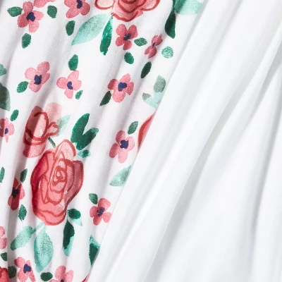 Fitted Jersey Crib Sheet - Pink Floral - 2pk - Cloud Island™ 4 Fitted Jersey Crib Sheet - Pink Floral - 2pk - Cloud Island™ - Image 2