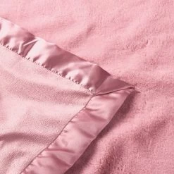 Solid Satin Edge Plush Blanket - Mauve - Cloud Island™ -Cloud Island™ GUEST 969a44e5 f42b 4b95 a5b0 561346b275ca