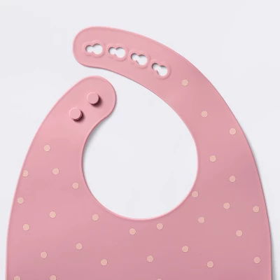 Silicone Bibs - 2pk - Flowers/Dots - Cloud Island™ 4 Silicone Bibs - 2pk - Flowers/Dots - Cloud Island™ - Image 3