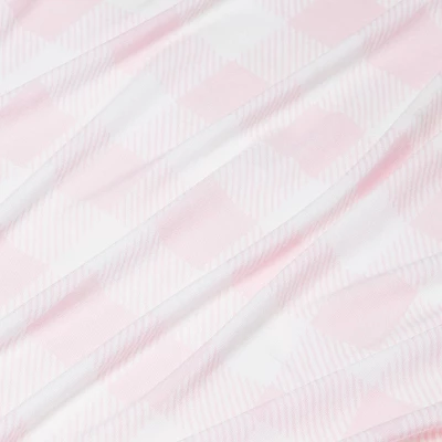 Polyester Rayon Jersey Fitted Crib Sheet - Cloud Island™ Pink Gingham 5 Polyester Rayon Jersey Fitted Crib Sheet - Cloud Island™ Pink Gingham - Image 3