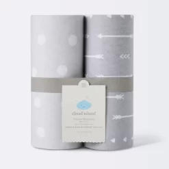Flannel Swaddle Baby Blankets - Gray Arrows And Dots - 2pk - Cloud Island™ -Cloud Island™ GUEST 9b6b1c43 3b3f 46ed ab75 85ac8db825d9